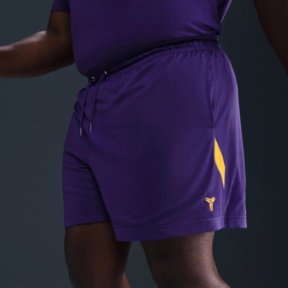 Nike Kobe Basketball 6" Dri-Fit Shorts $45 in Lakers Colorway HJ8103-547 - Picture 5 of 10